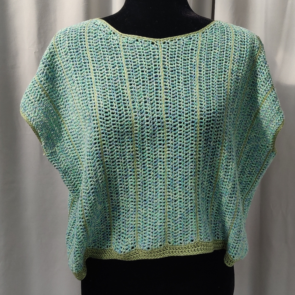 Hand Made Oversized Crop Top - Picture 1 of 6